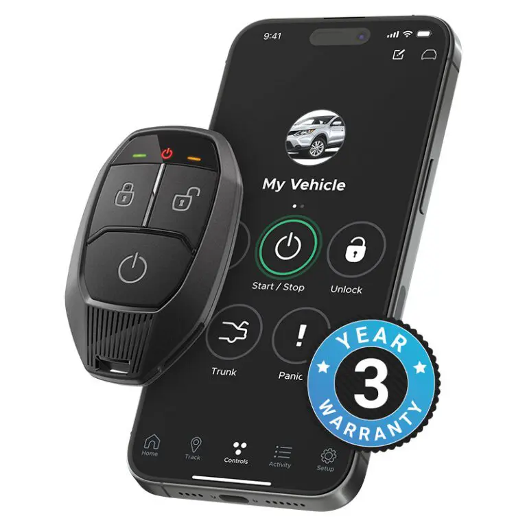 Compustar car alarm systems fob and app