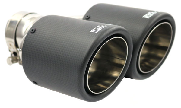 Twin Carbon Fiber Muffler Tip CF02
