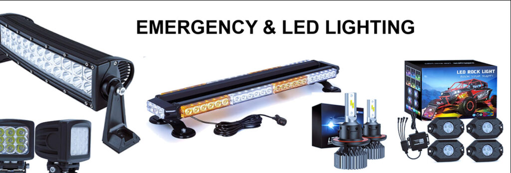 Automotive Performance Parts like emergency and LED lighting